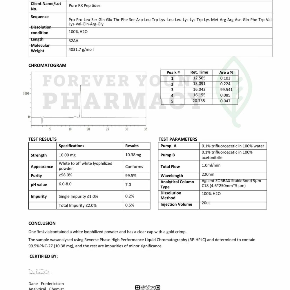 PNC-27 10mg - COA